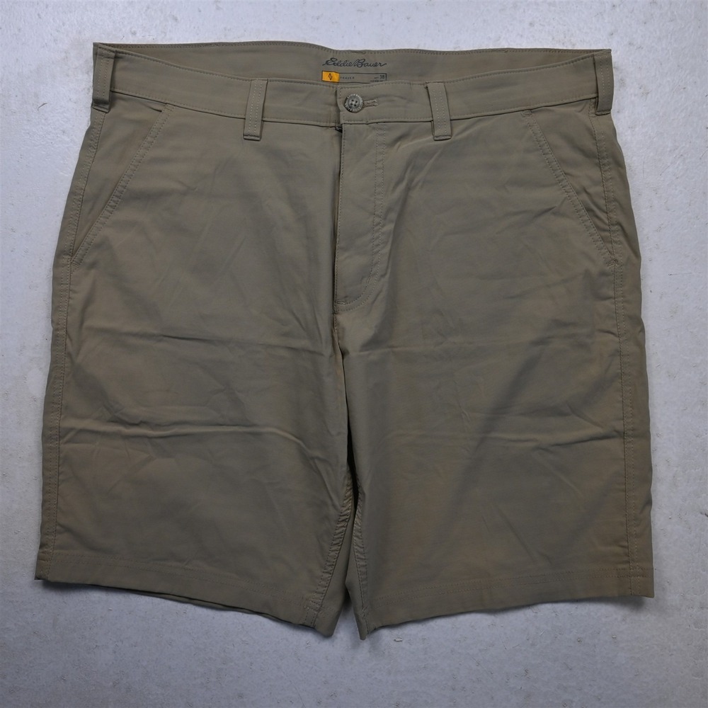 Eddie Bauer 38x9.5" Khaki Travex Outdoor Chino Mens Shorts